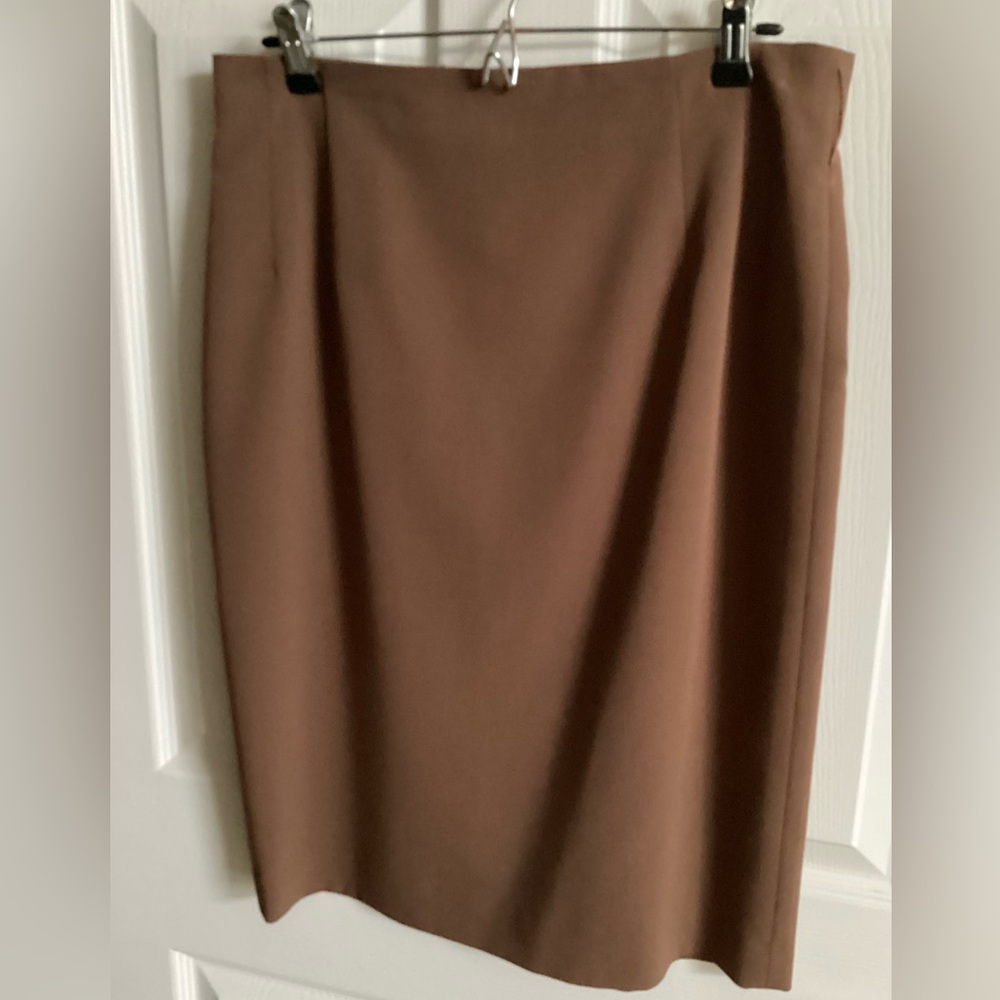 INC brown Pencil skirt zipper in back